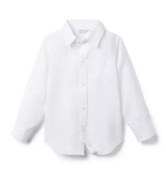 Janie and Jack Shirts-The Linen Shirt white