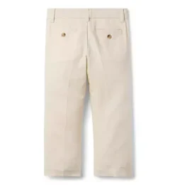 Janie and Jack Suiting|Pants-The Linen-Cotton Suit Pant light khaki