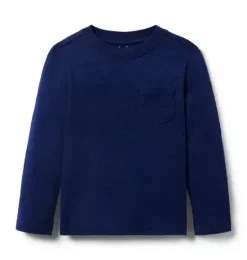 Janie and Jack Tees-The Long Sleeve Slub Tee merchant marine