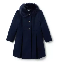 Janie and Jack Jackets & Coats-The Luxe Collar Coat dark marine