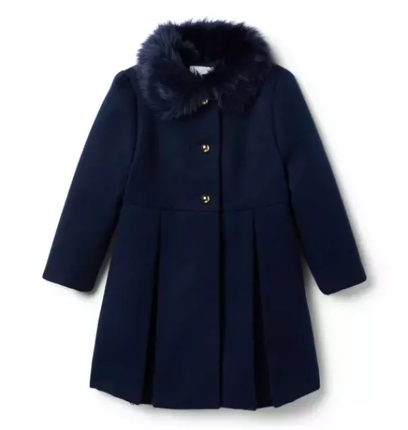 Janie and Jack Jackets & Coats-The Luxe Collar Coat dark marine