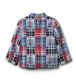Janie and Jack Blazers & Vests|Jackets & Coats-The Madras Patchwork Blazer merchant marine plaid patchwork