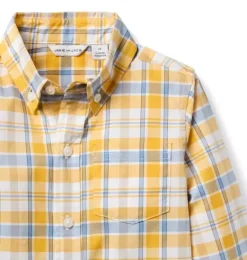 Janie and Jack Shirts-The Madras Plaid Shirt sunny yellow plaid