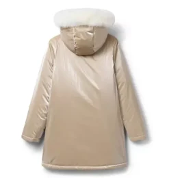 Janie and Jack Jackets & Coats-The Metallic Puffer Coat gold