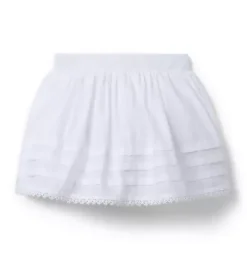 Janie and Jack Skirts & Shorts-The Pintuck Skirt white