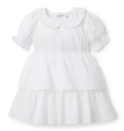 Janie and Jack Dresses-The Pintuck Tiered Dress white