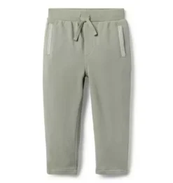 Janie and Jack Pants|Matching Sets-The Pique Jogger pine shadow