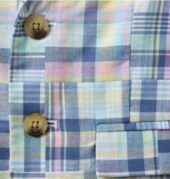 Janie and Jack Blazers & Vests|Jackets & Coats-The Plaid Patchwork Blazer light blue plaid