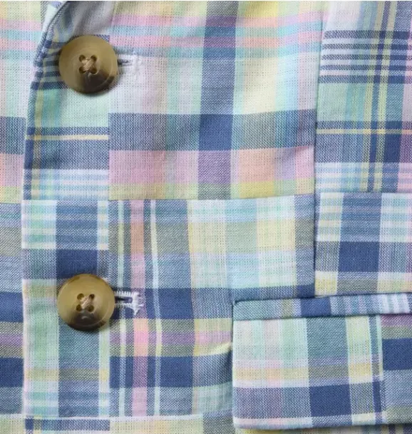 Janie and Jack Blazers & Vests|Jackets & Coats-The Plaid Patchwork Blazer light blue plaid