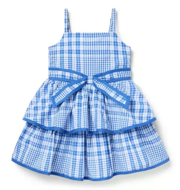 Janie and Jack Dresses-The Plaid Perfect Dress surf blue plaid