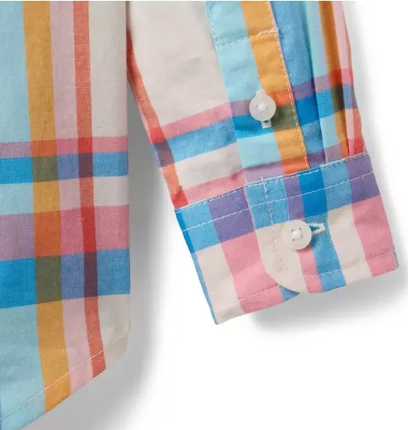 Janie and Jack Shirts-The Plaid Shirt cream plaid