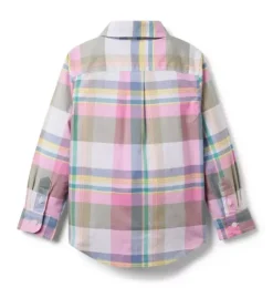 Janie and Jack Shirts-The Plaid Shirt warm pink plaid