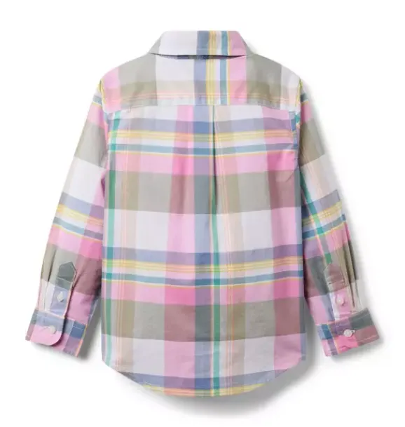 Janie and Jack Shirts-The Plaid Shirt warm pink plaid