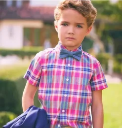 Janie and Jack Shirts-The Plaid Shirt pink melon plaid