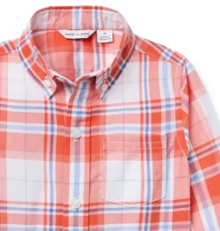 Janie and Jack Shirts-The Plaid Shirt vibrant poppy plaid