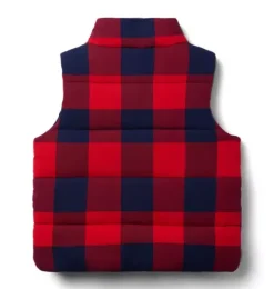 Janie and Jack Blazers & Vests|Jackets & Coats-The Plaid Twill Vest bradbury red plaid