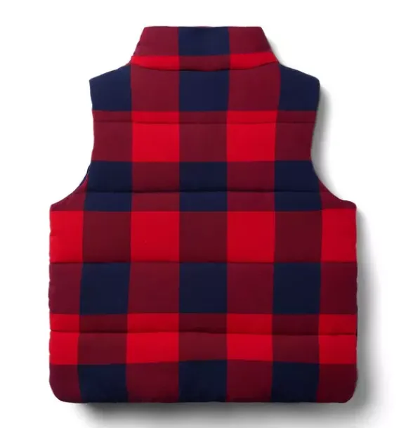 Janie and Jack Blazers & Vests|Jackets & Coats-The Plaid Twill Vest bradbury red plaid