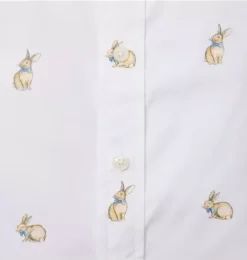 Janie and Jack Suiting|Shirts-The Poplin Bunny Shirt white bunny
