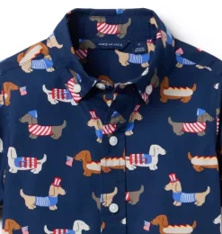 Janie and Jack Swim Outfits|Matching Sets-The Poplin Shirt merchant marine dog