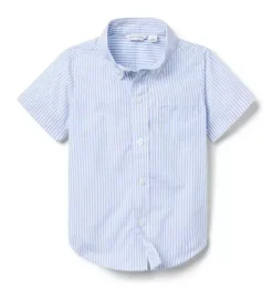 Janie and Jack Shirts-The Poplin Shirt blueberry pie stripe