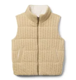 Janie and Jack Jackets & Coats-The Quilted Sweater Vest sandy shores