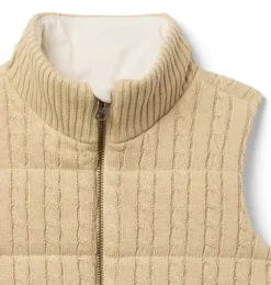 Janie and Jack Jackets & Coats-The Quilted Sweater Vest sandy shores