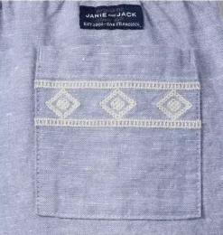 Janie and Jack Matching Sets|Shorts-The Shortest Short rainy blue heather