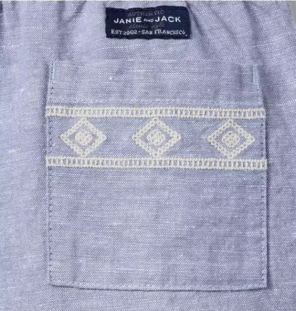 Janie and Jack Matching Sets|Shorts-The Shortest Short rainy blue heather