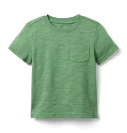 Janie and Jack Tees-The Slub Tee mountain green