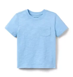 Janie and Jack Tees-The Slub Tee daydream blue