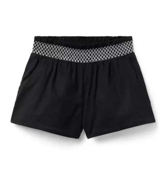 Janie and Jack Matching Sets|Skirts & Shorts-The Smocked Short jj black