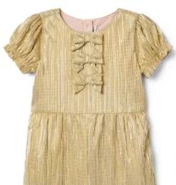 Janie and Jack Rompers & Jumpsuits-The Sparkle Bow Jumpsuit gold