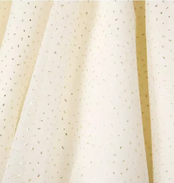 Janie and Jack Skirts & Shorts-The Sparkle Tulle Dot Skirt cream and sugar dot