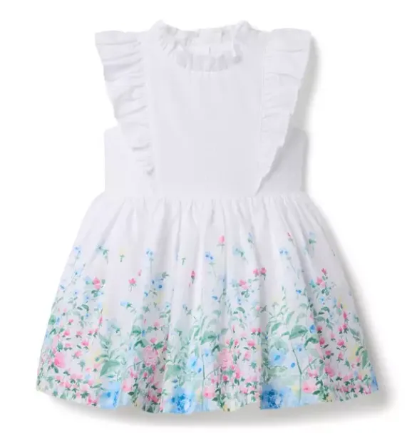 Janie and Jack Dresses-The Spring Garden Dress white floral