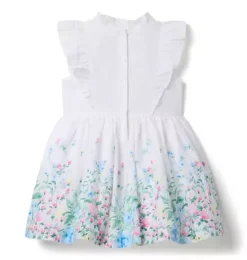 Janie and Jack Dresses-The Spring Garden Dress white floral
