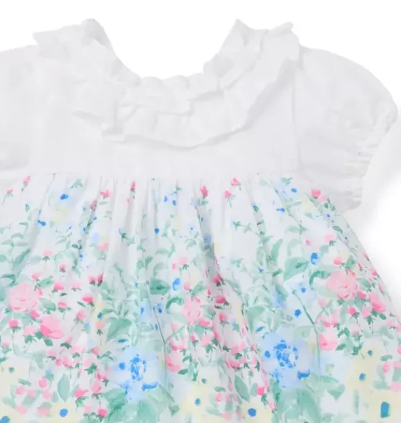 Janie and Jack Sets-The Spring Garden Matching Baby Set white floral