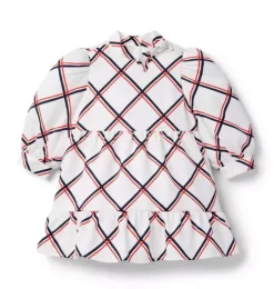 Janie and Jack Dresses-The Squared Away Dress jet ivory check