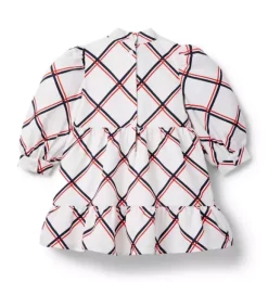 Janie and Jack Dresses-The Squared Away Dress jet ivory check