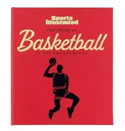 Janie and Jack Books-The Story of Basketball LEATHER EDITION red