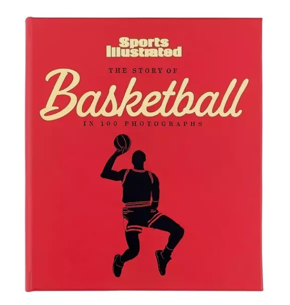 Janie and Jack Books-The Story of Basketball LEATHER EDITION red