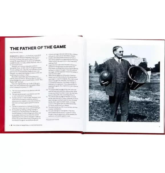 Janie and Jack Books-The Story of Basketball LEATHER EDITION red