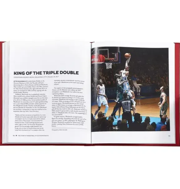 Janie and Jack Books-The Story of Basketball LEATHER EDITION red
