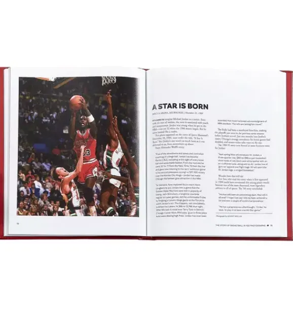 Janie and Jack Books-The Story of Basketball LEATHER EDITION red