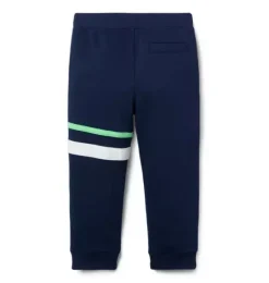 Janie and Jack Pants-The Stripe French Terry Jogger merchant marine