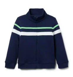 Janie and Jack Sweaters & Sweatshirts|Jackets & Coats-The Stripe French Terry Jacket merchant marine