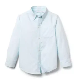 Janie and Jack Suiting|Shirts-The Striped Oxford Shirt pale sky blue