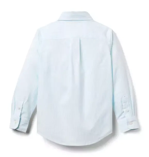 Janie and Jack Suiting|Shirts-The Striped Oxford Shirt pale sky blue
