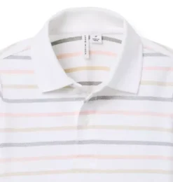 Janie and Jack Polos-The Striped Pique Polo white stripe