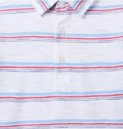 Janie and Jack Polos-The Striped Slub Polo white stripe