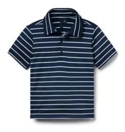 Janie and Jack Polos-The Striped Sport Polo merchant marine stripe